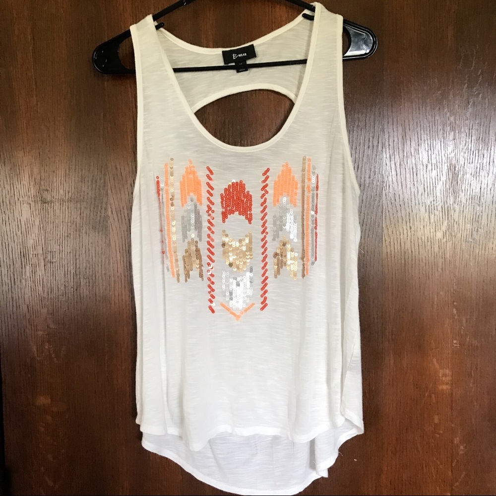 B•Wear Boho Tribal Arrow Tank Size Medium New